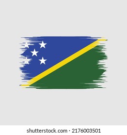 Solomon islands Flag Brush. National Flag