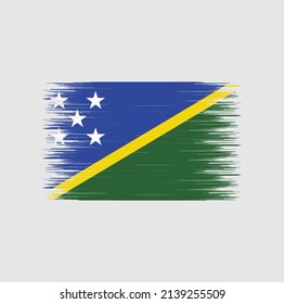 Cepillo de la bandera de las Islas Salomón. Bandera nacional