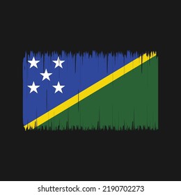 Solomon Islands Flag Brush Strokes. National Flag