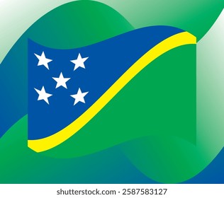 solomon islands flag design vector