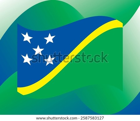 solomon islands flag design vector