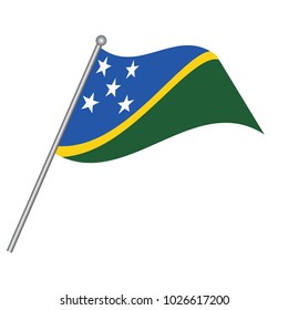 Solomon Islands flag. Solomon Icon vector illustration,National flag for country of Solomon isolated, banner vector illustration. Vector illustration eps10.