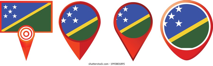 Solomon Islands flag icon . web icon set . icons collection. Simple vector illustration.