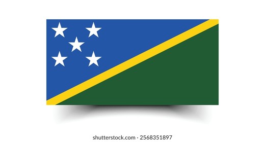 Solomon Islands flag official colors and proportion digital vector illustration