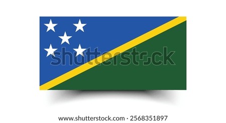 Solomon Islands flag official colors and proportion digital vector illustration