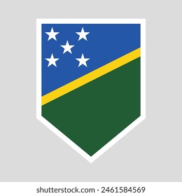 Solomon Islands Flag in Shield Shape