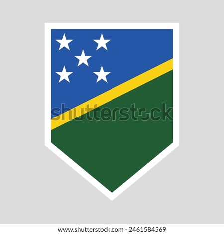 Solomon Islands Flag in Shield Shape