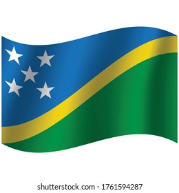 Bandera de las Islas Salomón. Vector simple. Bandera nacional de las Islas Salomón