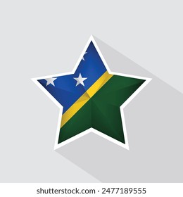 Solomon Islands Flag Star Shape Icon