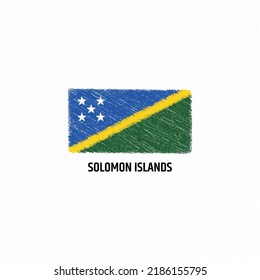 Solomon Islands flag template vector illustration