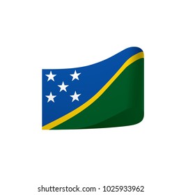 Solomon Islands flag, vector illustration on a white background