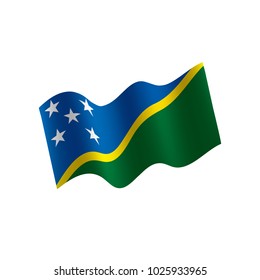 Solomon Islands flag, vector illustration on a white background