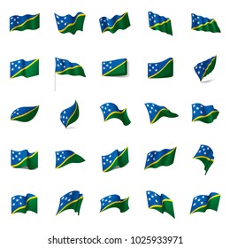 Solomon Islands flag, vector illustration on a white background