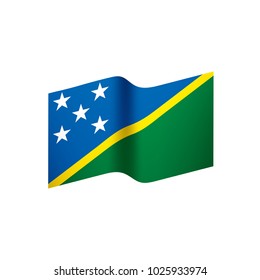 Solomon Islands flag, vector illustration on a white background