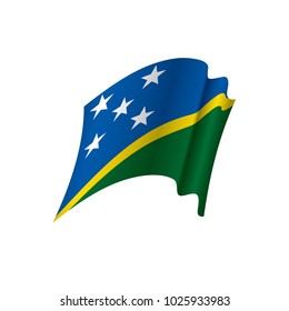 Solomon Islands flag, vector illustration on a white background