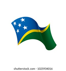 Solomon Islands flag, vector illustration on a white background
