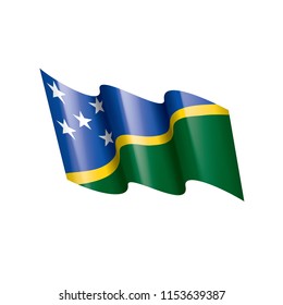 Solomon Islands flag, vector illustration on a white background