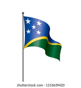 Solomon Islands flag, vector illustration on a white background