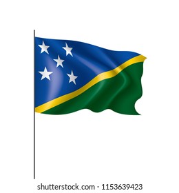 Solomon Islands flag, vector illustration on a white background