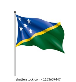 Solomon Islands flag, vector illustration on a white background