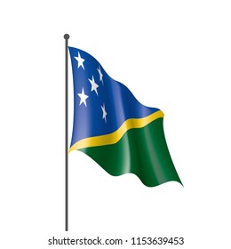 Solomon Islands flag, vector illustration on a white background