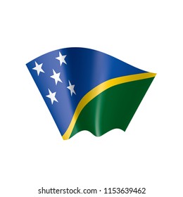 Solomon Islands flag, vector illustration on a white background