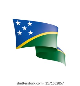 Solomon Islands flag, vector illustration on a white background