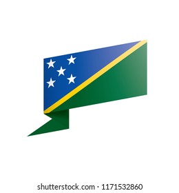 Solomon Islands flag, vector illustration on a white background