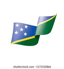 Solomon Islands flag, vector illustration on a white background