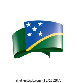 Solomon Islands flag, vector illustration on a white background