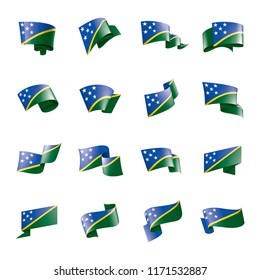 Solomon Islands flag, vector illustration on a white background