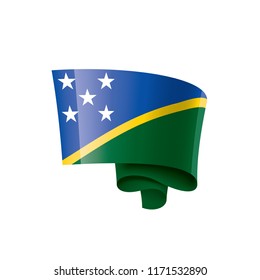 Solomon Islands flag, vector illustration on a white background