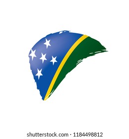 Solomon Islands flag, vector illustration on a white background.