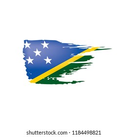 Solomon Islands flag, vector illustration on a white background.