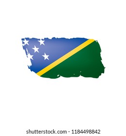 Solomon Islands flag, vector illustration on a white background.