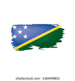 Solomon Islands flag, vector illustration on a white background.