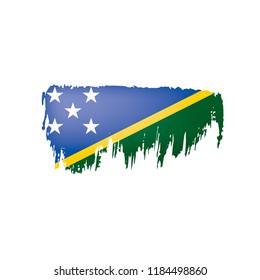 Solomon Islands flag, vector illustration on a white background.