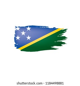 Solomon Islands flag, vector illustration on a white background.