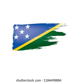 Solomon Islands flag, vector illustration on a white background.