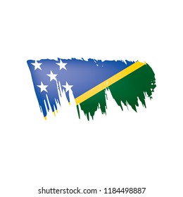Solomon Islands flag, vector illustration on a white background.