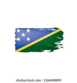 Solomon Islands flag, vector illustration on a white background.