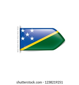Solomon Islands flag, vector illustration on a white background