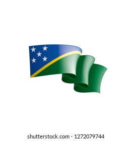 Solomon Islands flag, vector illustration on a white background