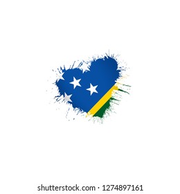 Solomon Islands flag, vector illustration on a white background