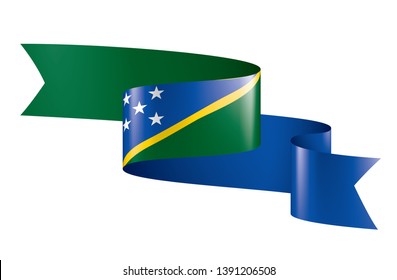 Solomon Islands flag, vector illustration on a white background