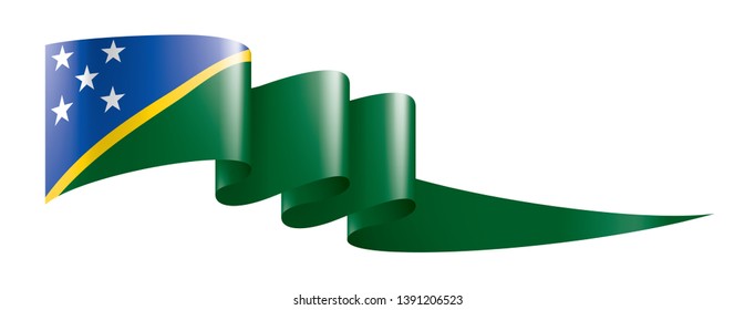 Solomon Islands flag, vector illustration on a white background