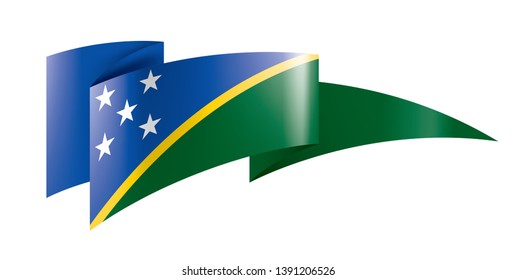 Solomon Islands flag, vector illustration on a white background