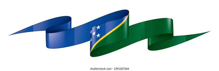 Solomon Islands flag, vector illustration on a white background