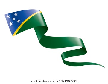 Solomon Islands flag, vector illustration on a white background