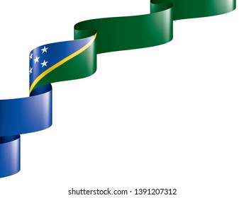 Solomon Islands flag, vector illustration on a white background